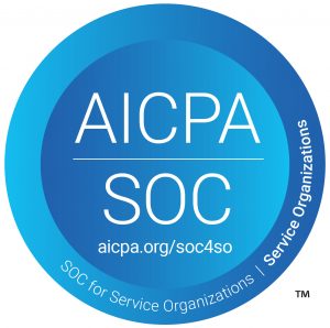 Blue circle that is the AICPA SOC Badge